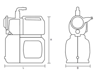 Pumpe za vodu | AL-KO Dimenzije hidropak pumpi